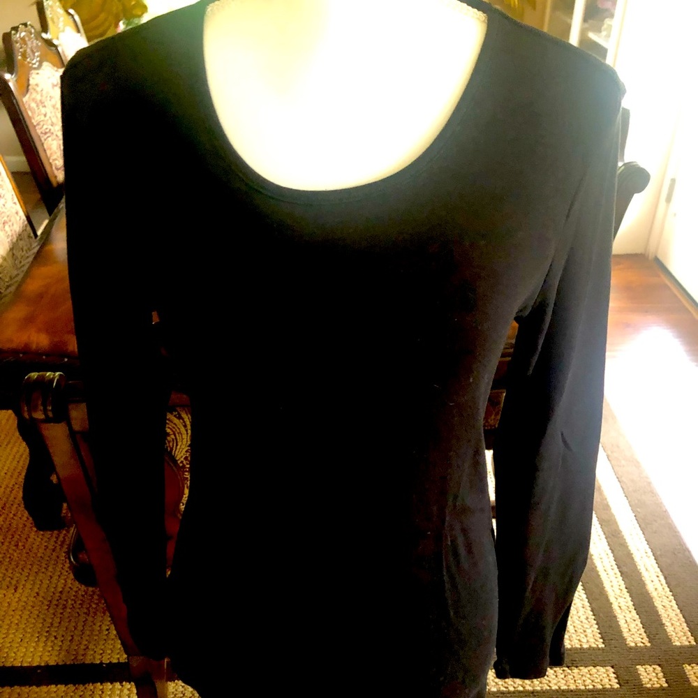 Time and Tru Black Ladies Top